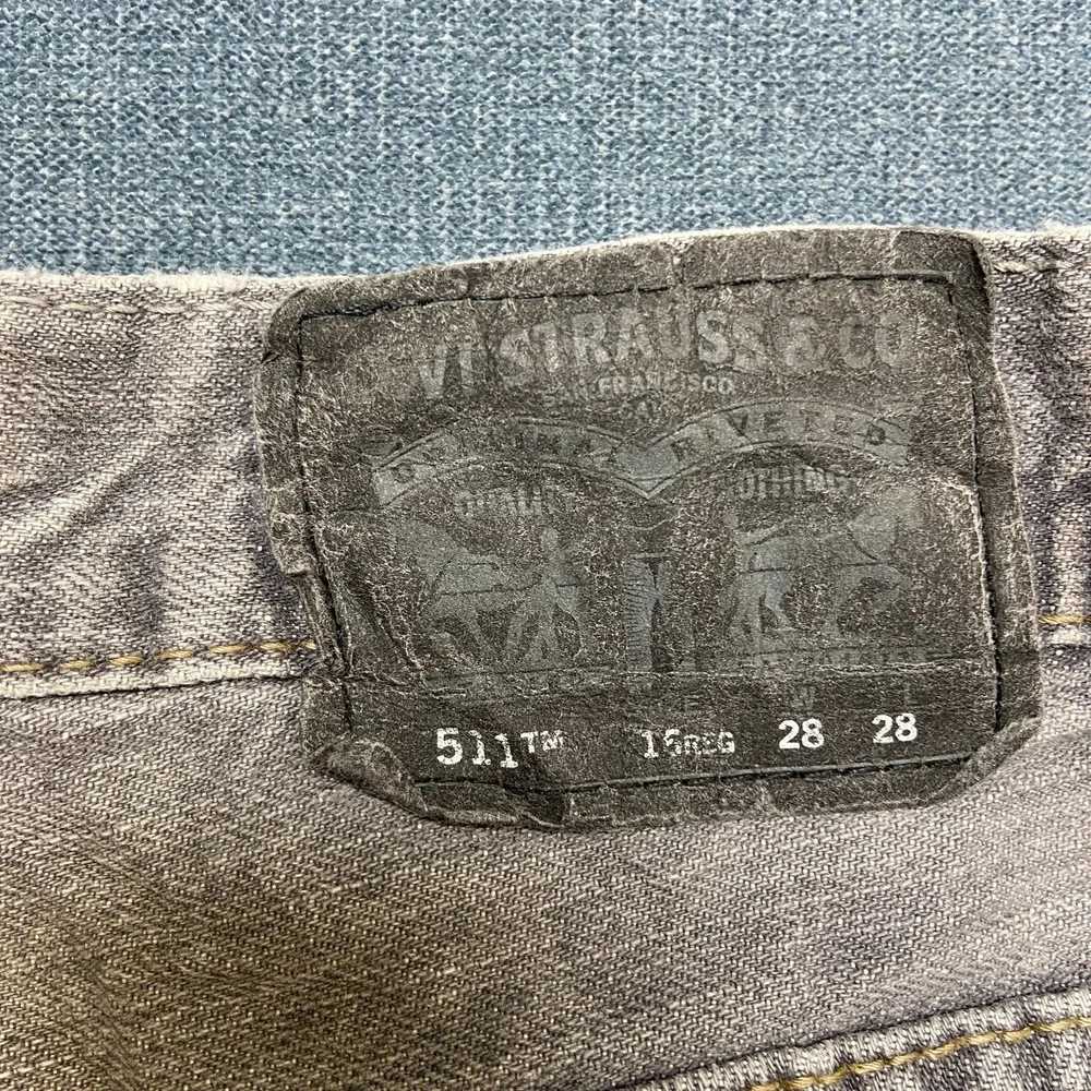 Levi's 511 Skinny Jeans Boys 16 Gray Denim Medium Wash 5-Pockets Streetwear